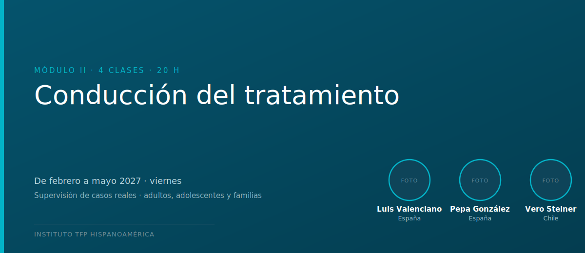 Formación en TFP: evaluar, conducir, sostener un tratamiento con pacientes complejos - MODULO II