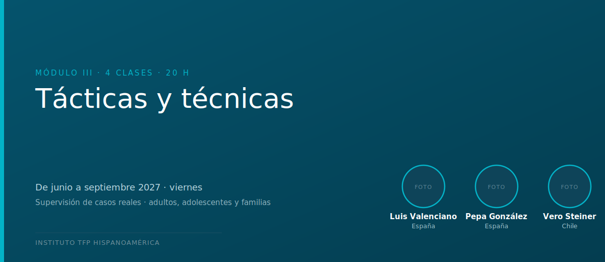 Formación en TFP: evaluar, conducir, sostener un tratamiento con pacientes complejos - MODULO III
