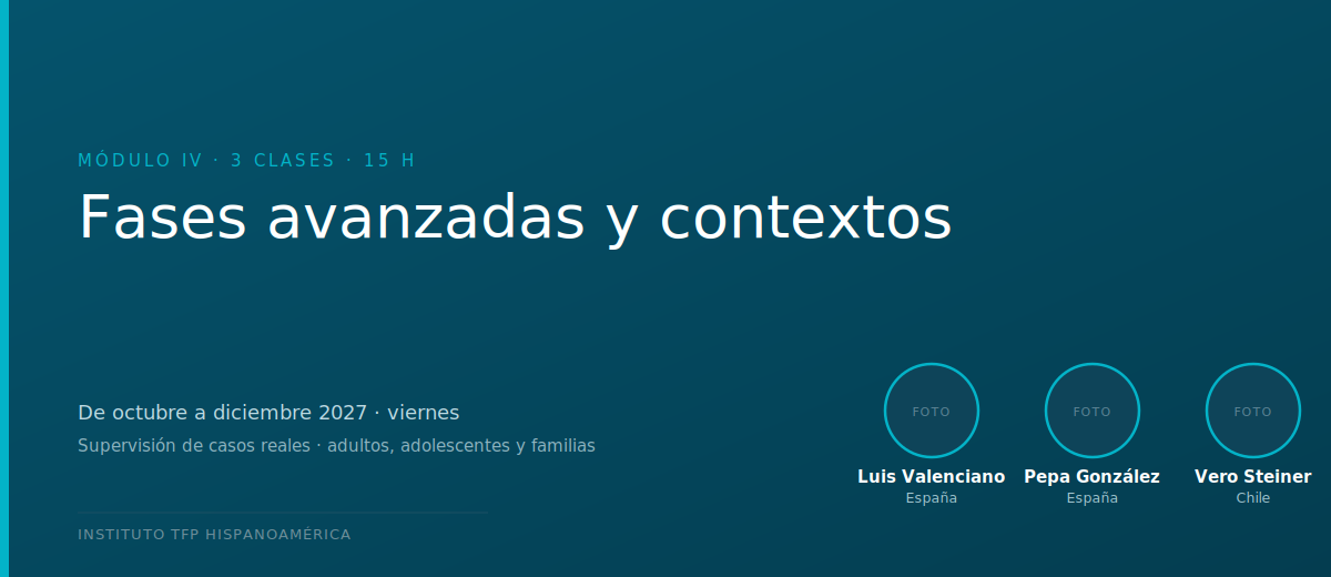 Formación en TFP: evaluar, conducir, sostener un tratamiento con pacientes complejos - MODULO IV
